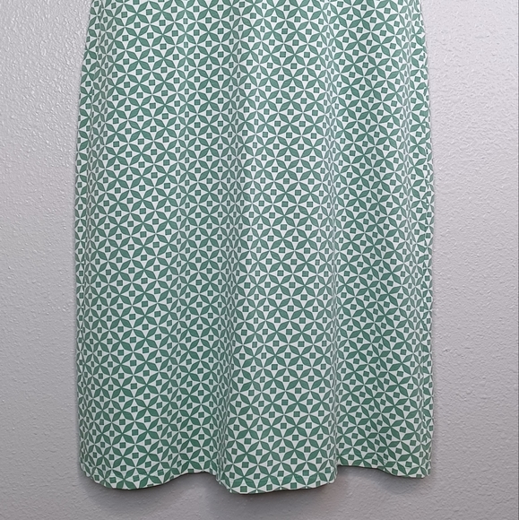 Boden Geo Print Short Sleeve V-Neck SZ 8R Sheath Dress - Picture 7 of 15